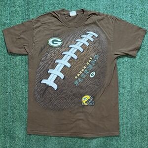 NFL Green Bay Packers 3D-Style Kickoff  Brown T-Shirt Mens Large